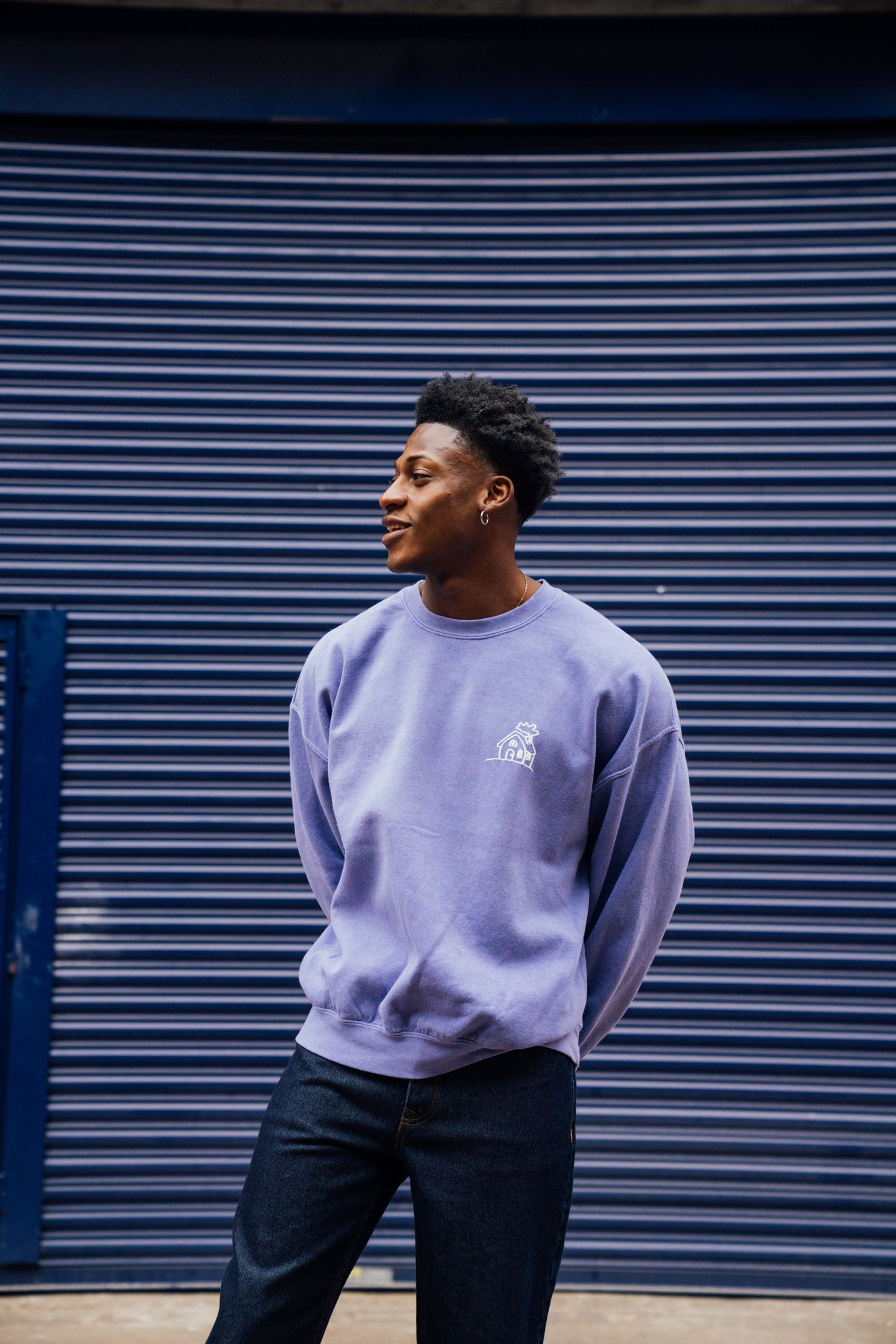 Seasonal Hero 'Building Houses' Vintage Washed Sweater - Navy