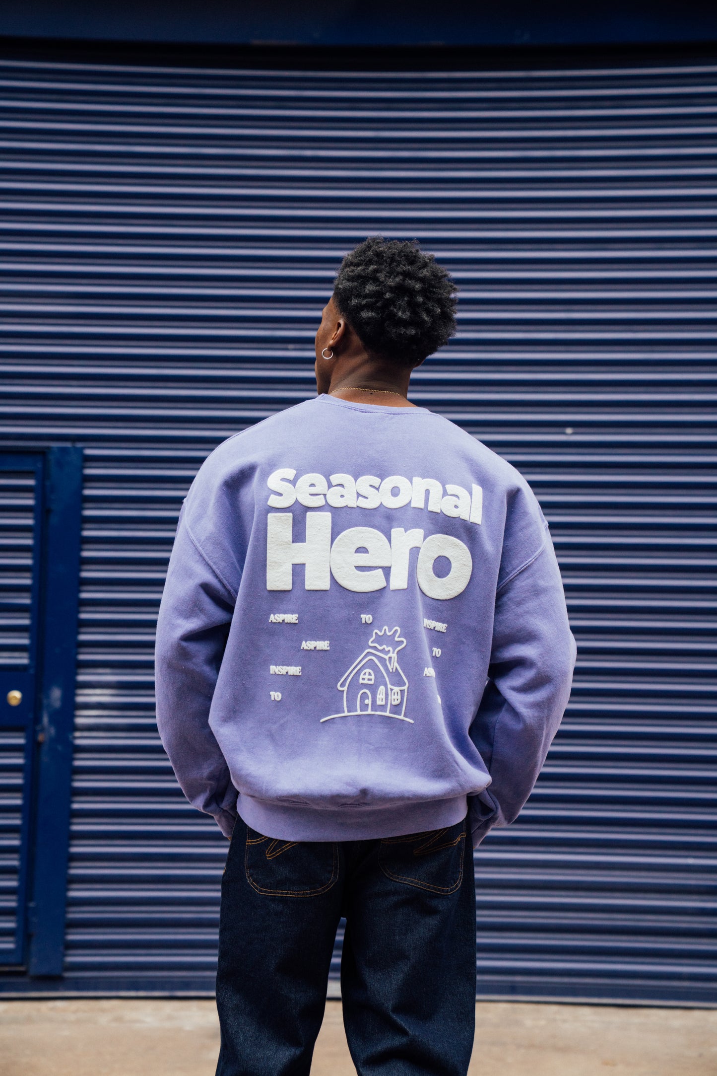 Seasonal Hero 'Building Houses' Vintage Washed Sweater - Navy