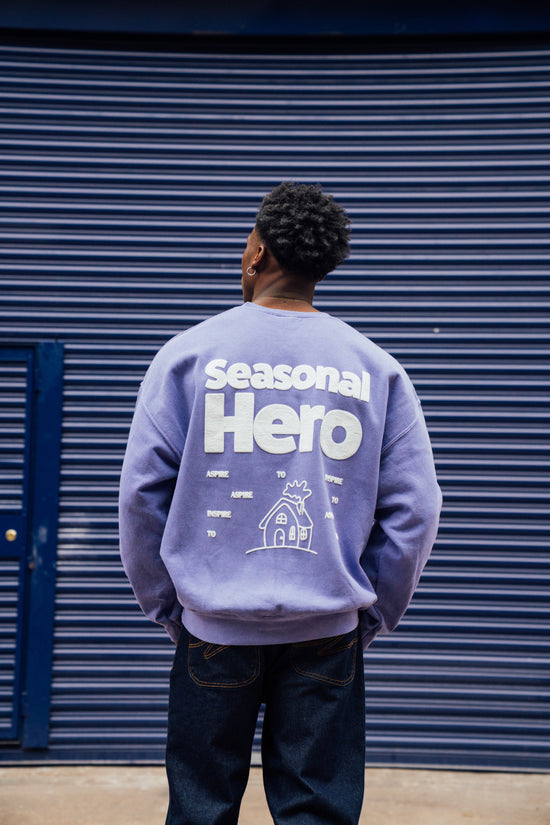 Seasonal Hero 'Building Houses' Vintage Washed Sweater - Navy