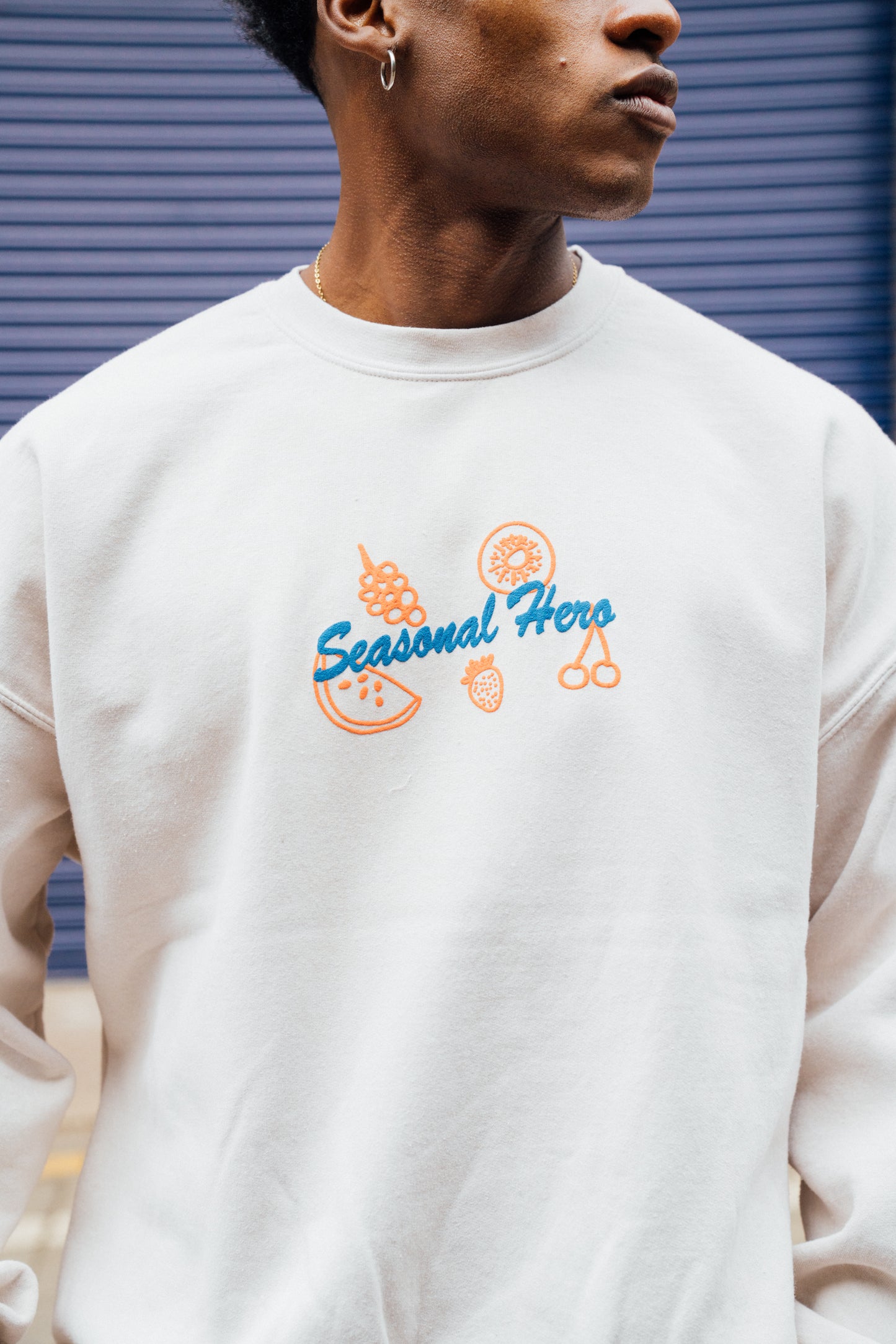 Seasonal Hero 'Fruits Of Your Labour' Vintage Washed Sweater - Cream
