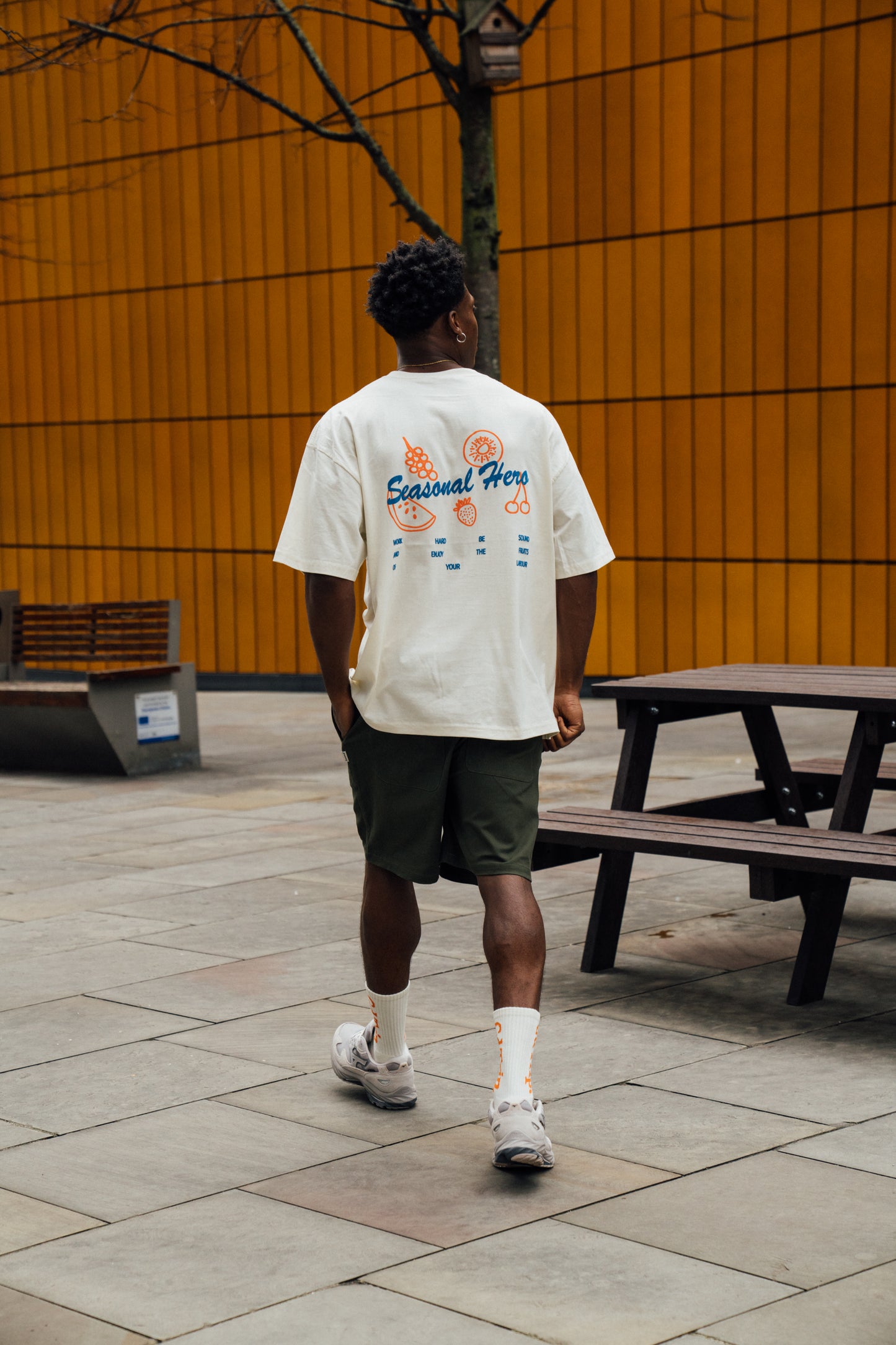 Seasonal Hero 'Fruits Of Your Labour' Tee - Ecru