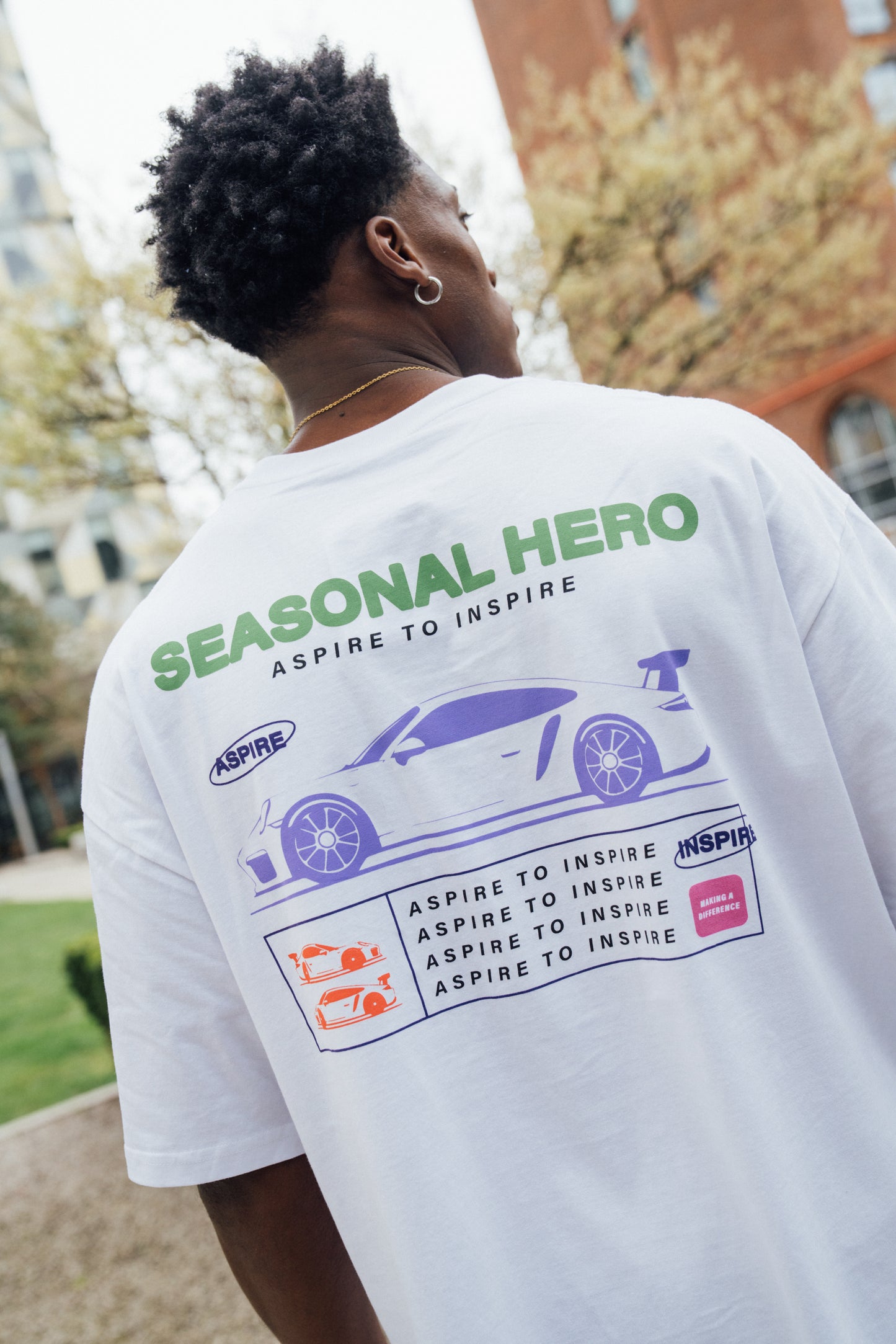 Seasonal Hero 'Making a Difference' Tee - White