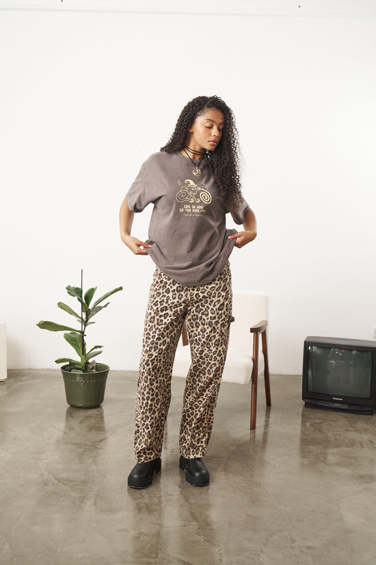 KBAR X UN:IK 'Frog Pond' Vintage Washed Tee - Chocolate