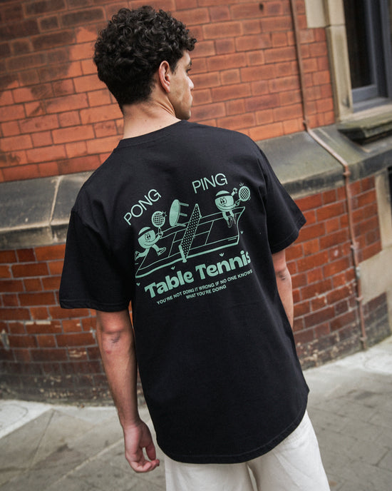 Load image into Gallery viewer, Other Side Store &amp;#39;Ping Pong&amp;#39; Tee - Black
