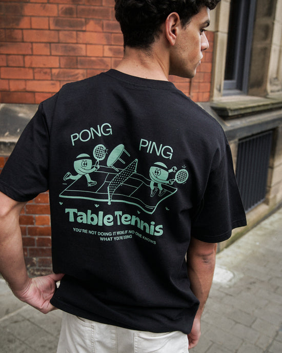 Load image into Gallery viewer, Other Side Store &amp;#39;Ping Pong&amp;#39; Tee - Black
