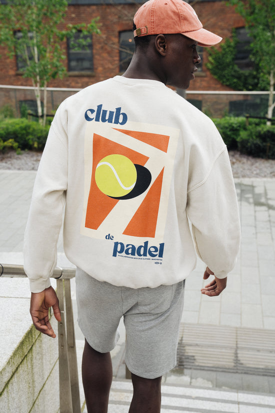 Club de Padel 'Summer Court' Vintage Washed Sweater - Cream