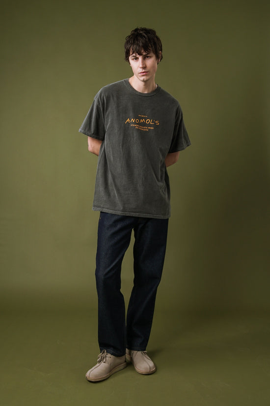 Load image into Gallery viewer, Other Side Store &amp;#39;Anomols&amp;#39; Vintage Washed Tee - Black
