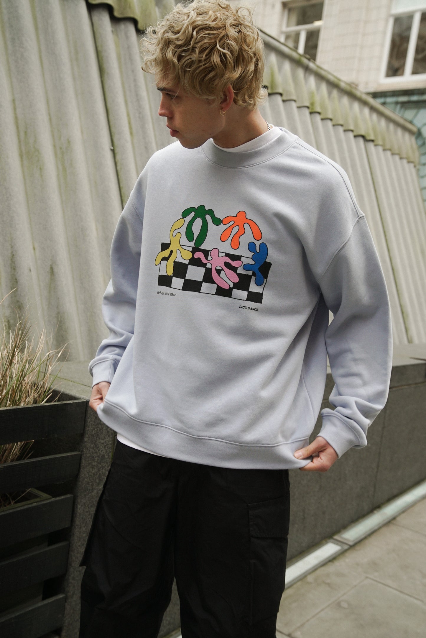 Other Side Store 'Lets Dance' Sweater - Powder Blue