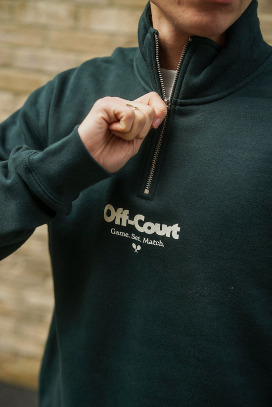 Vice 84 'Off Court GSM' Half Zip Sweater - Pine