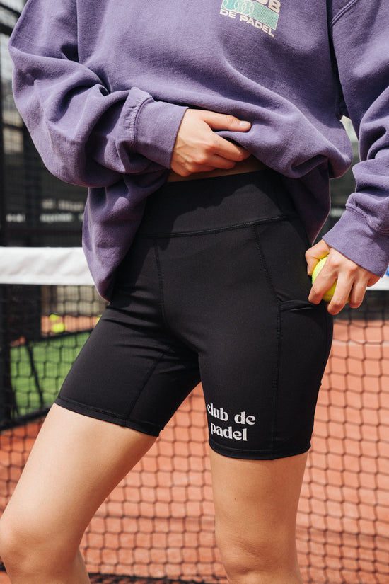 Club de Padel Logo Womens Tech Shorts - Black