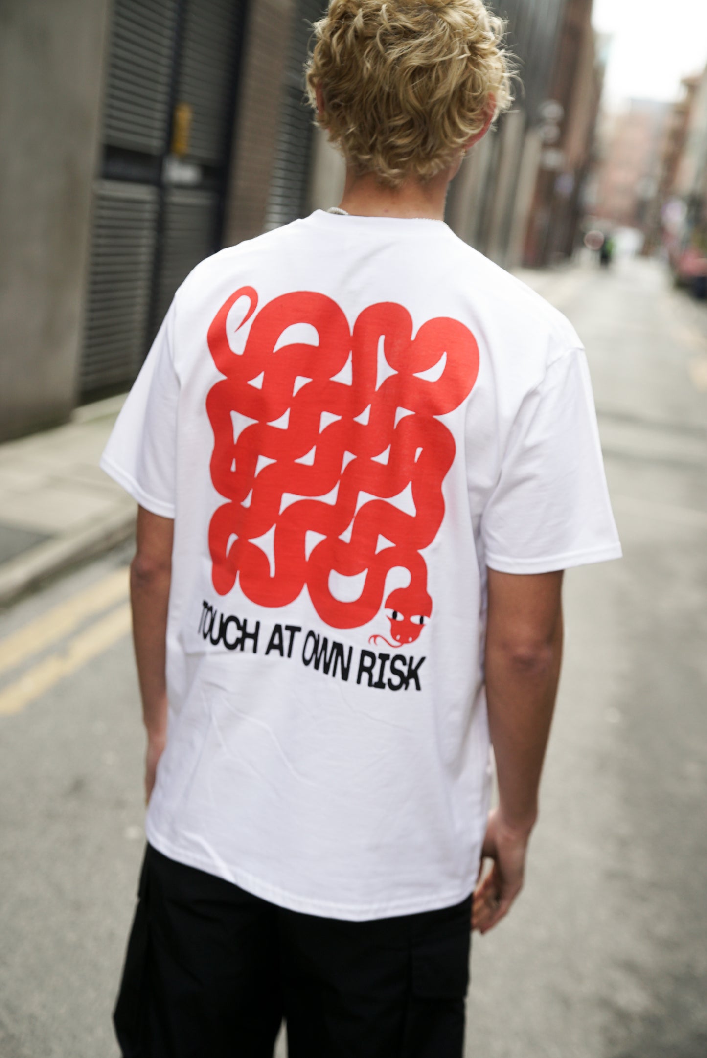 KBAR X UN:IK 'Touch At Own Risk' Tee - White