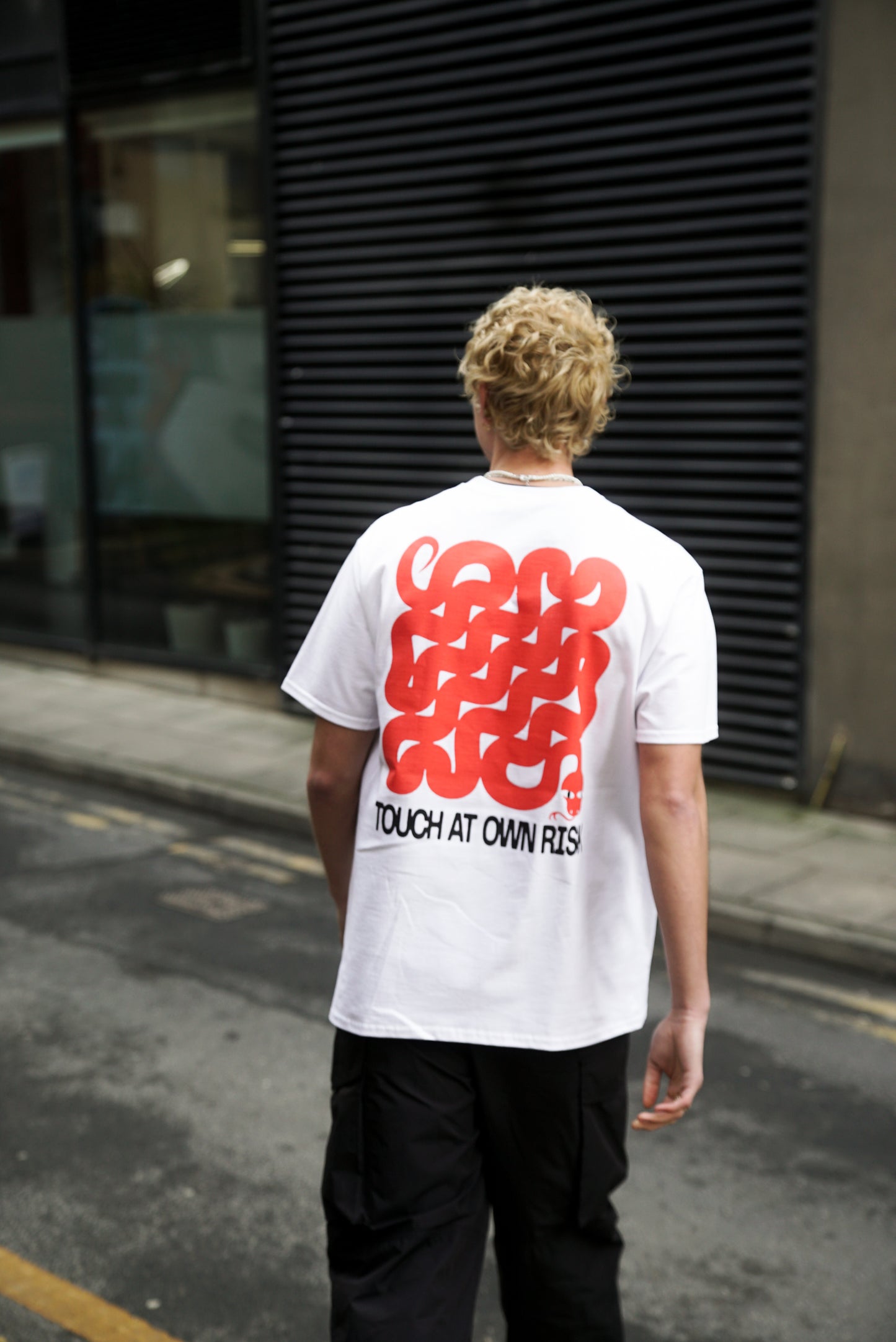 KBAR X UN:IK 'Touch At Own Risk' Tee - White