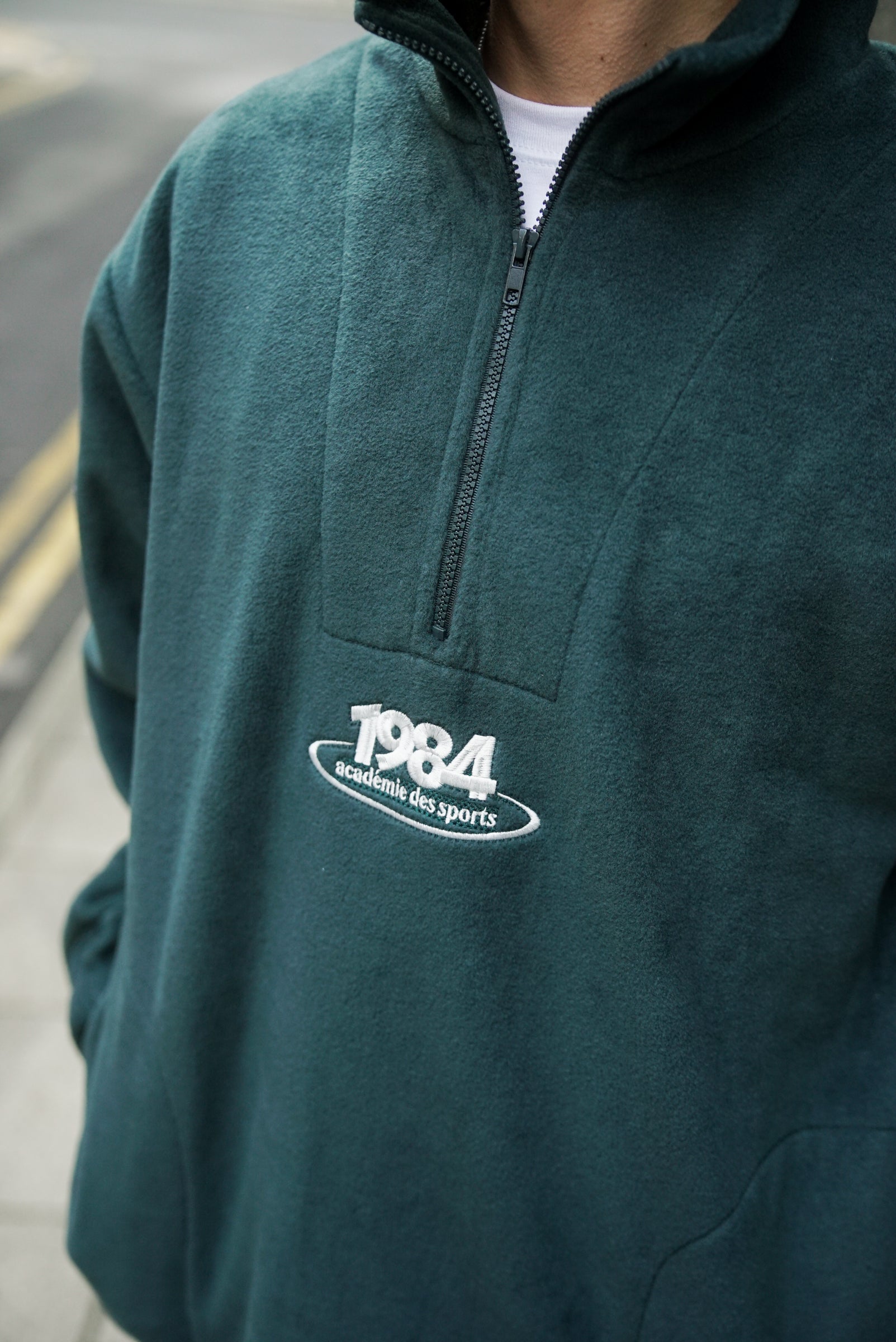 Vice 84 'Disc' Fleece 1/2 Zip Pullover - Black / Navy / Forest