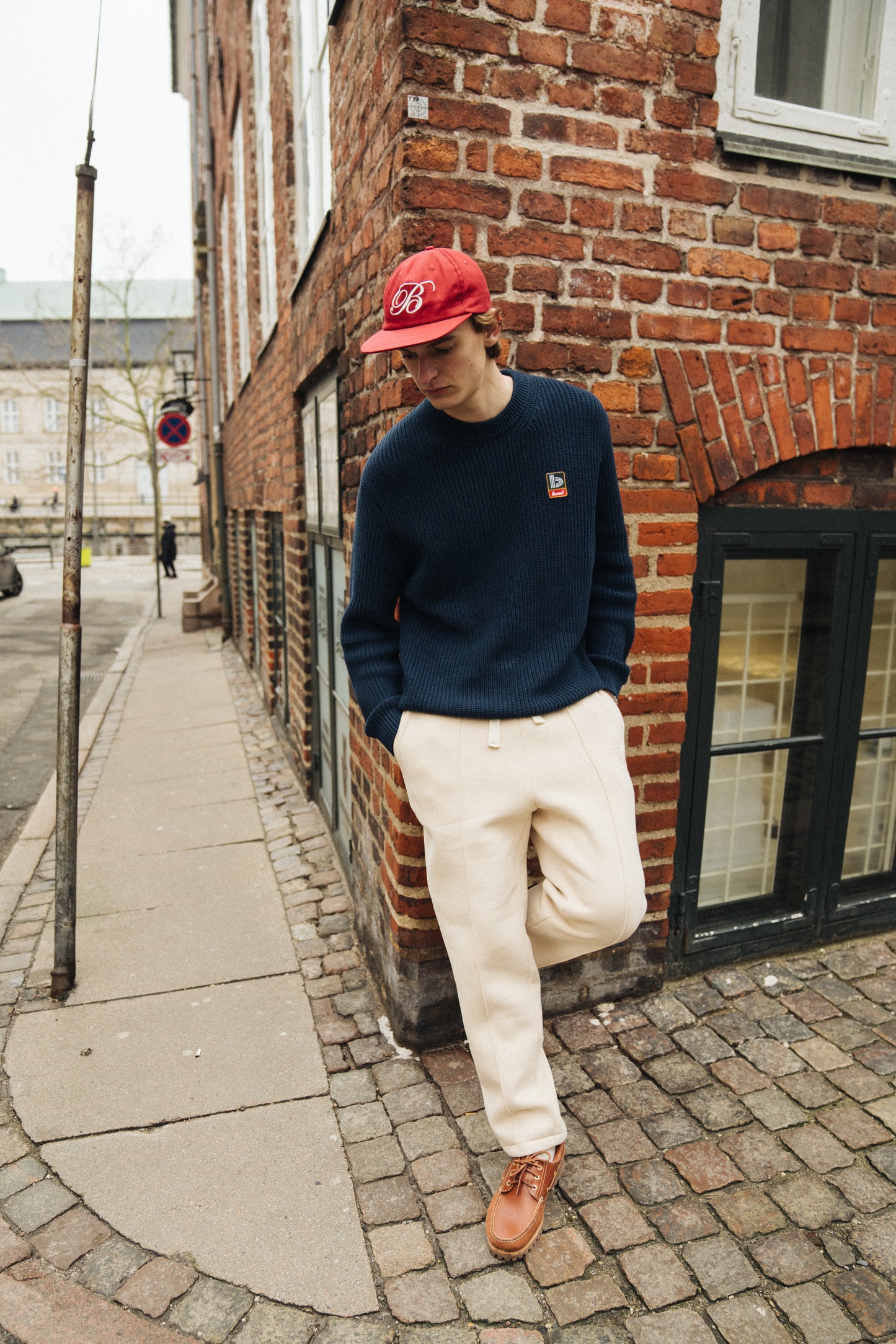 bound Retro Fisherman Rib Knit Sweater - Petrol Blue