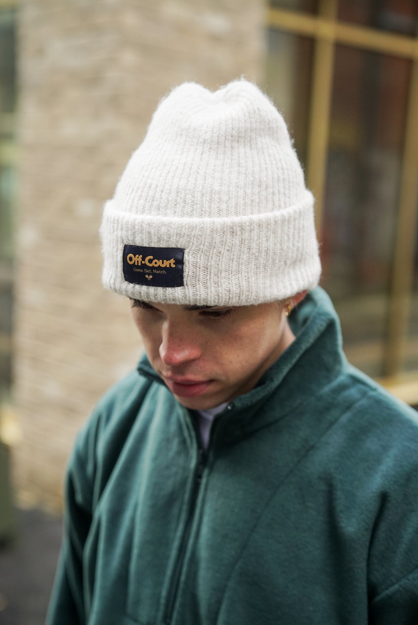 Vice 84 'Off-Court GSM' Cosy Ribbed Beanie - Grey/ Stone/ Black