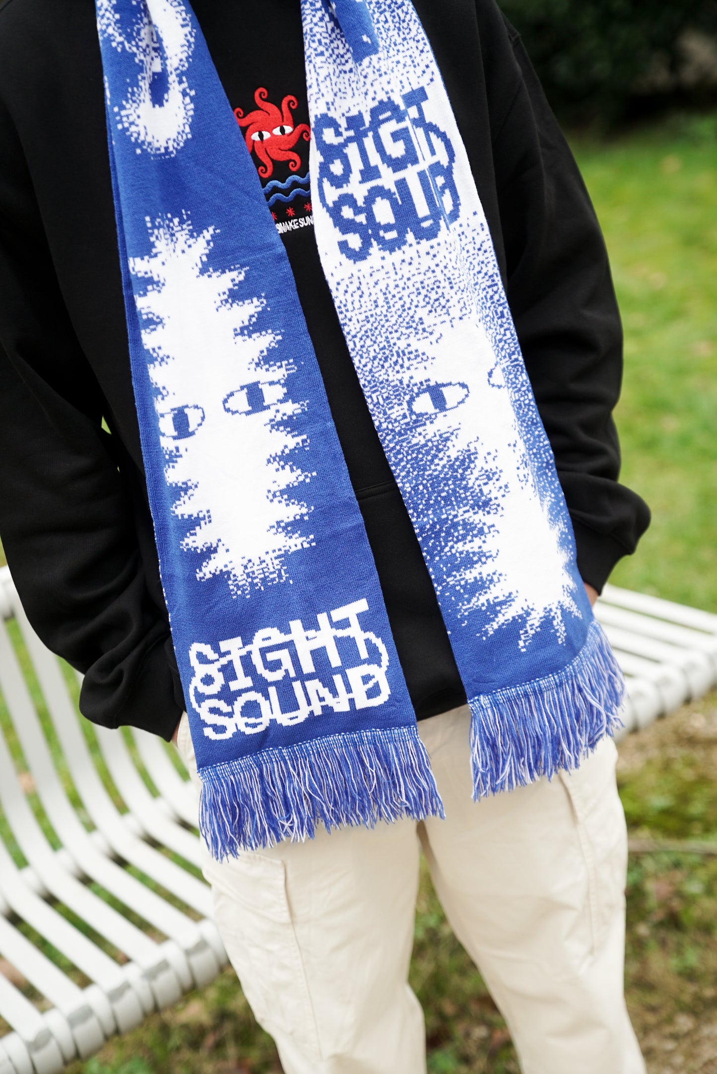 KBAR X UN:IK 'Sight & Sound' Scarf - Black / Blue