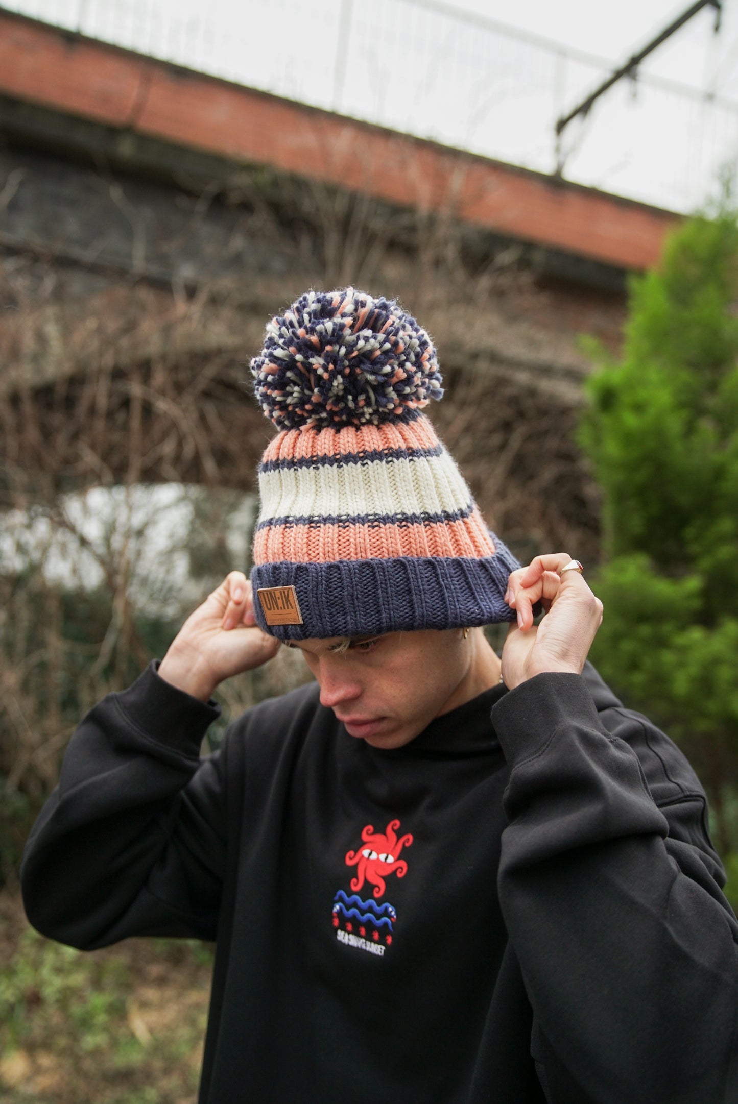 Essentials Winter Cable Bobble Hat Beanies