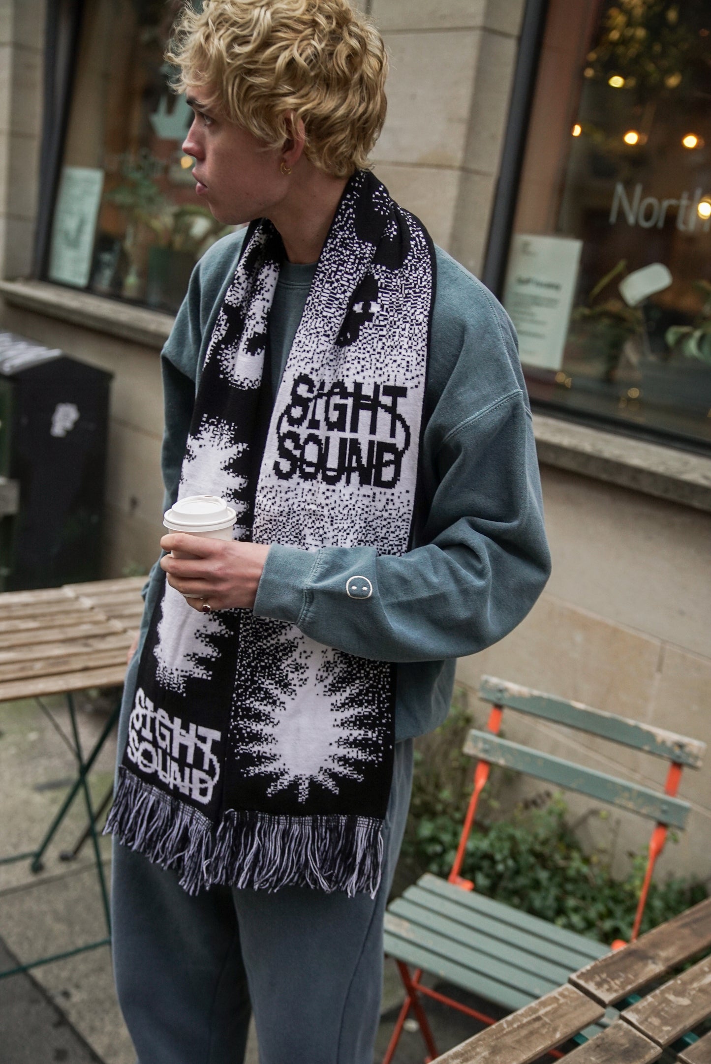 KBAR X UN:IK 'Sight & Sound' Scarf - Black / Blue