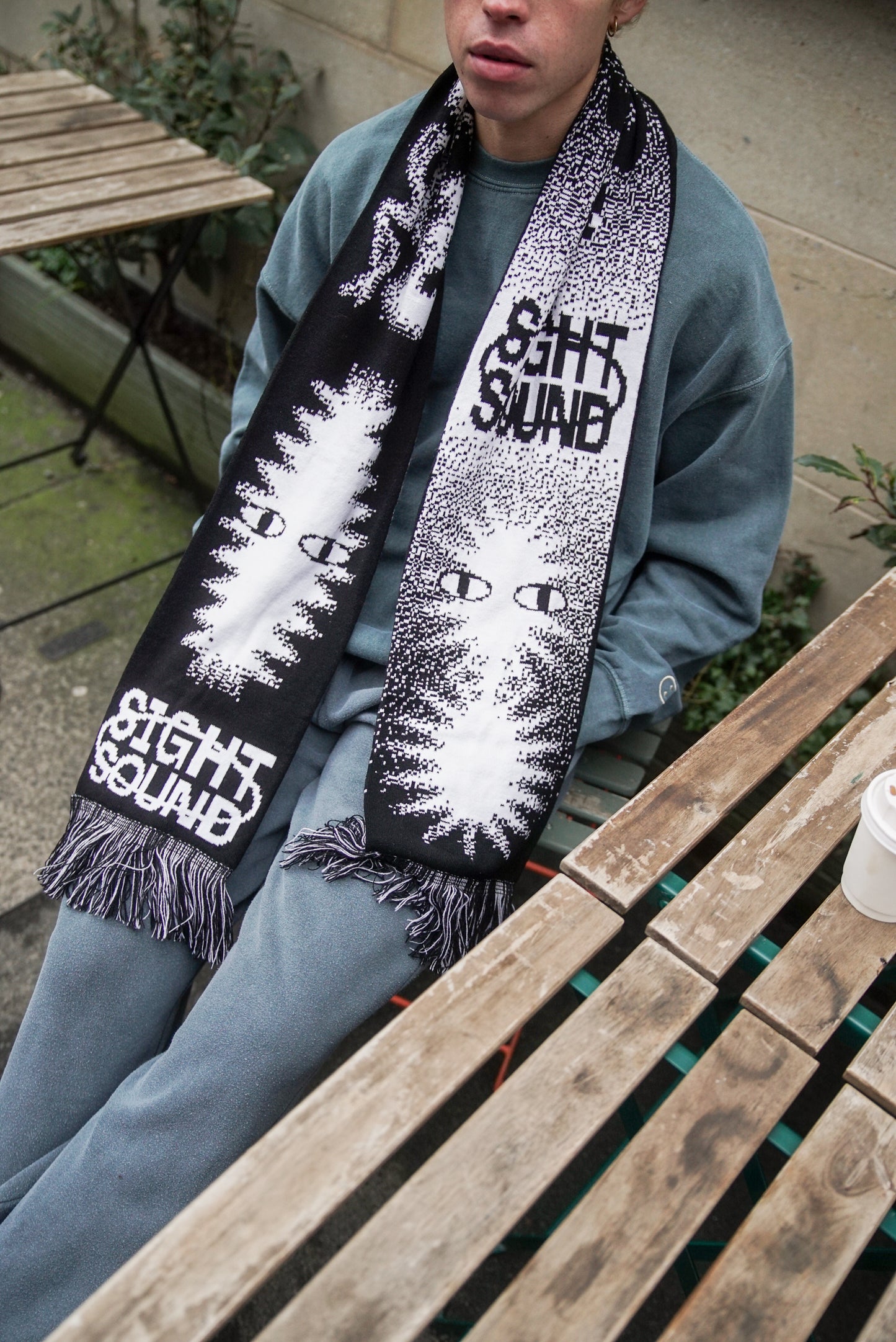 KBAR X UN:IK 'Sight & Sound' Scarf - Black / Blue