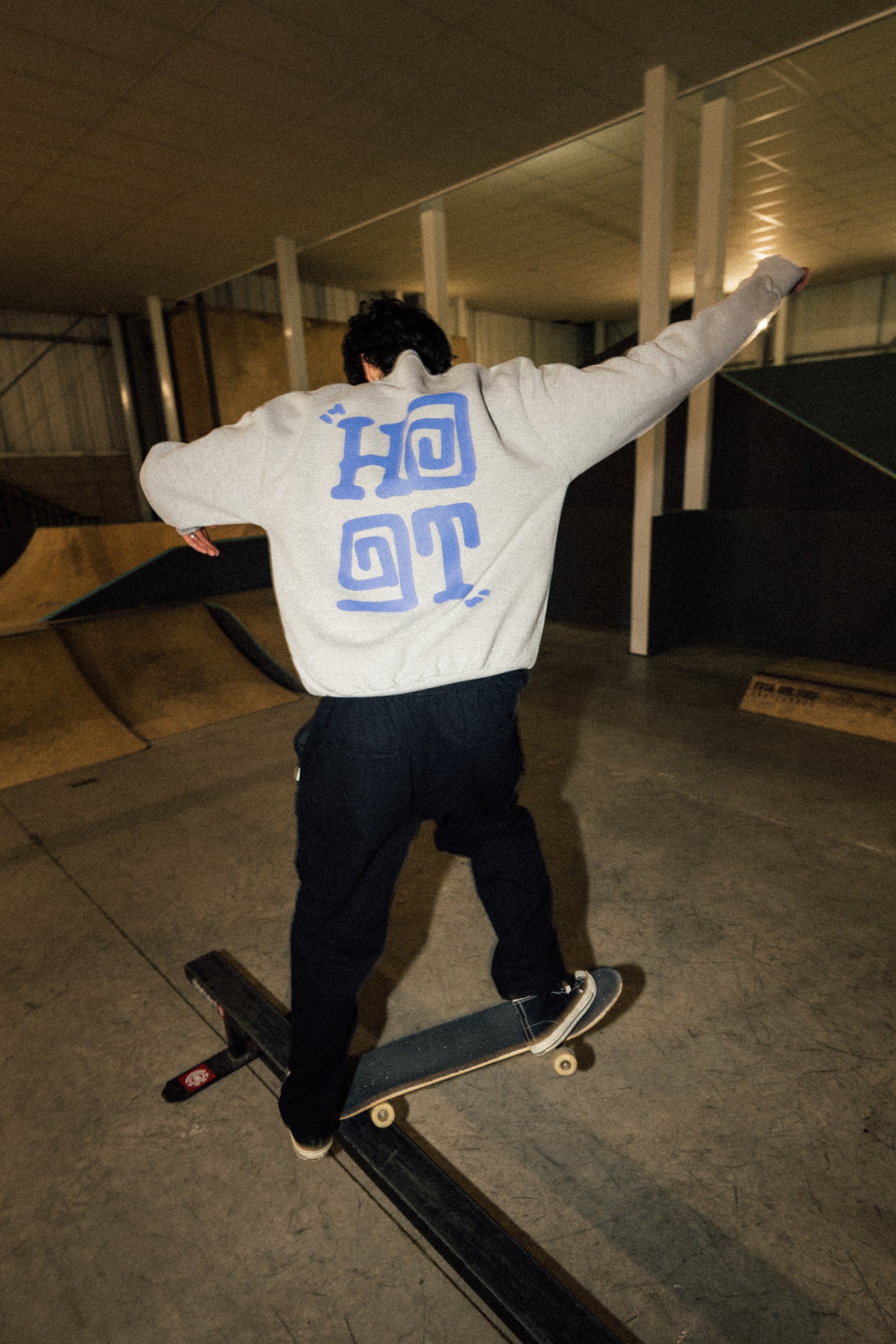 HAVE A GD TRIP 'Logo' Heavyweight Sweater - Heather Grey
