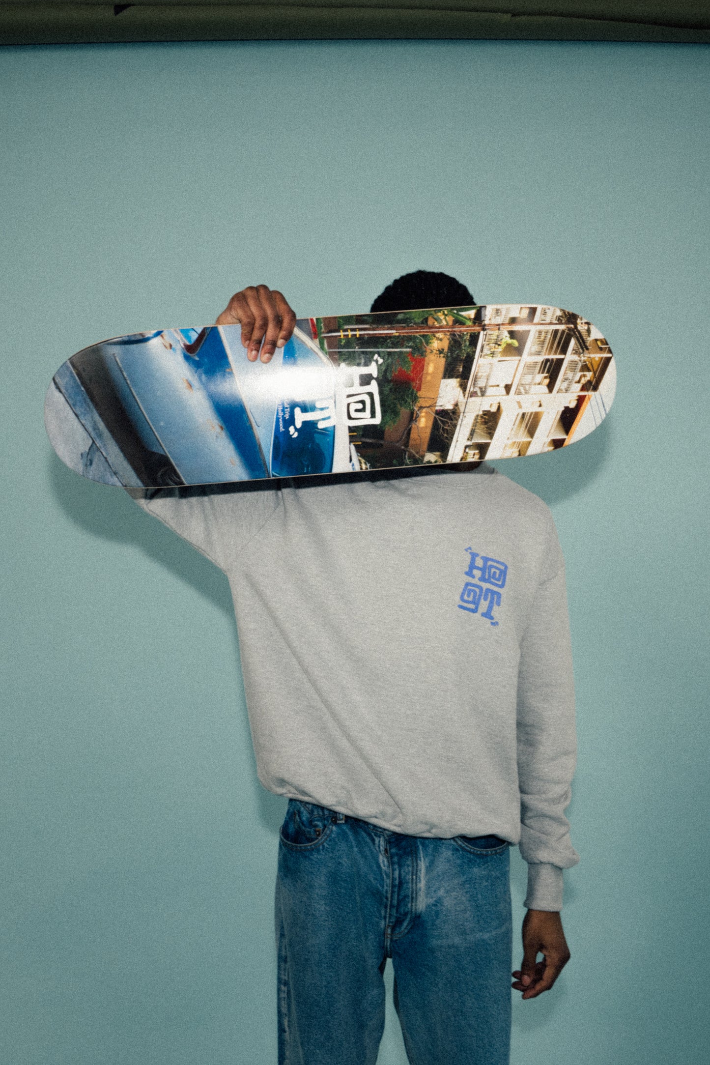 HAVE A GD TRIP 'Logo' Heavyweight Sweater - Heather Grey
