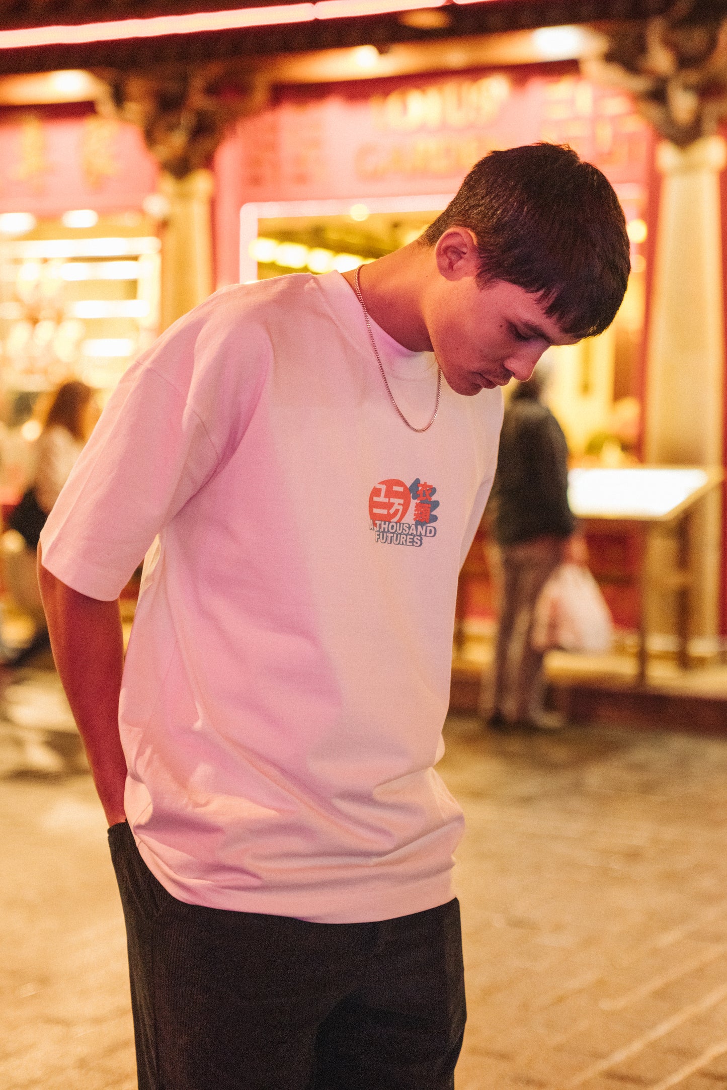 A Thousand Futures 'Lucky Cat' Tee - Vintage White