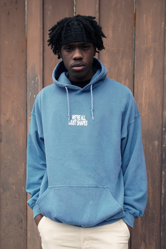 KBAR X UN:IK 'Shapes' Vintage Washed Hoodie - Slate Blue