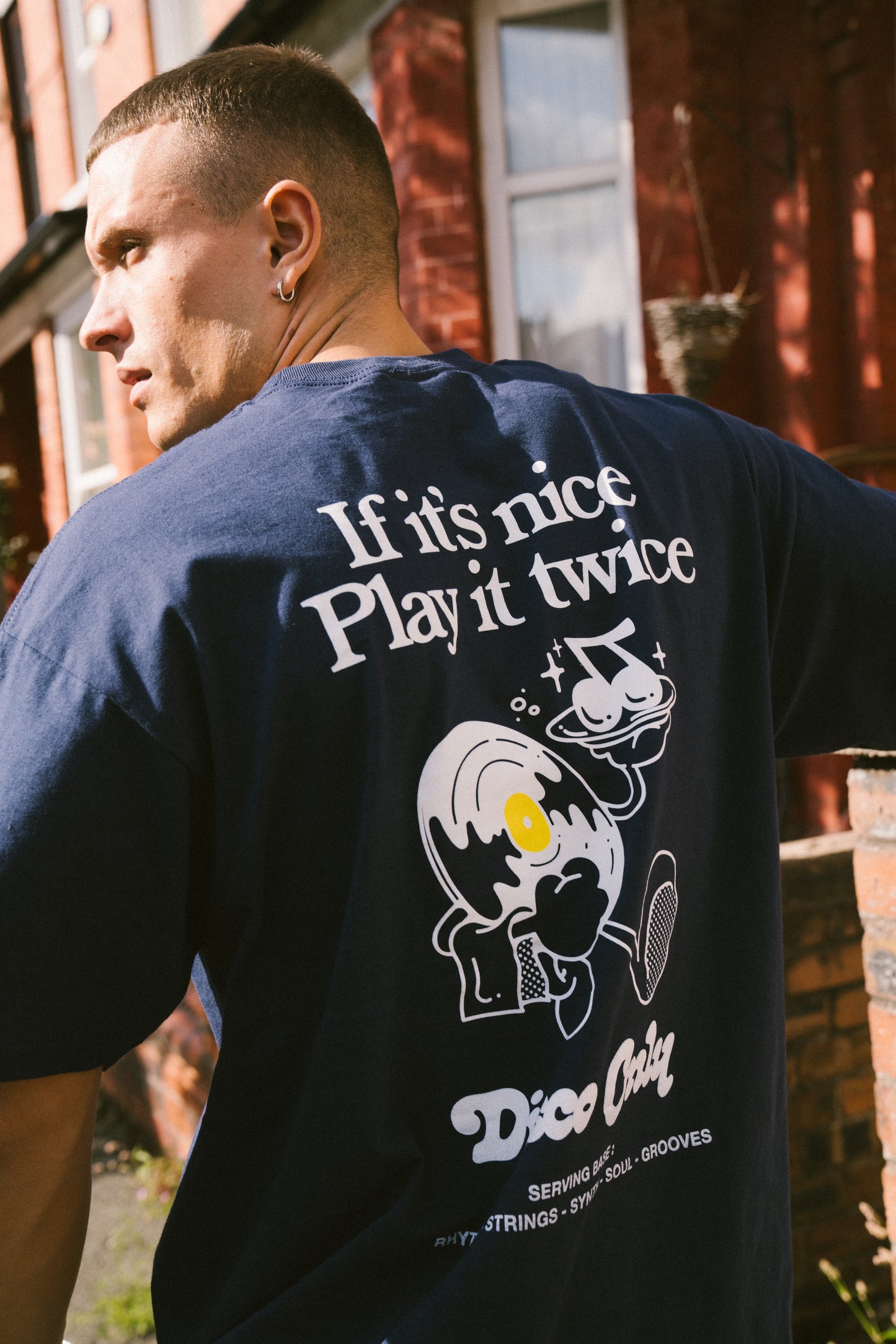 DISCO ONLY 'Play it Twice V2' Tee - Navy