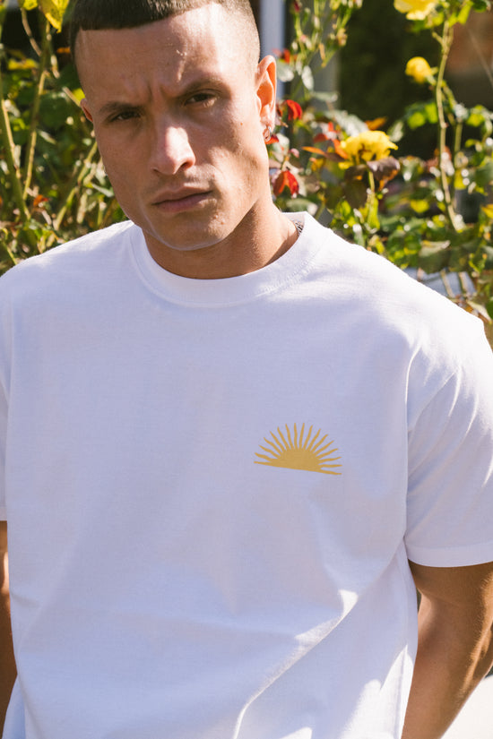 Seasonal Hero 'Morning Sun' Tee - White