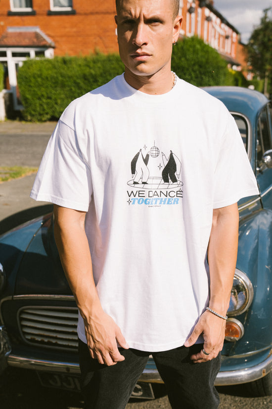 DISCO ONLY 'We Dance Together' Front Print Tee - White