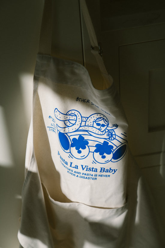 Other Side Store 'Pasta La Vista' Apron - Natural