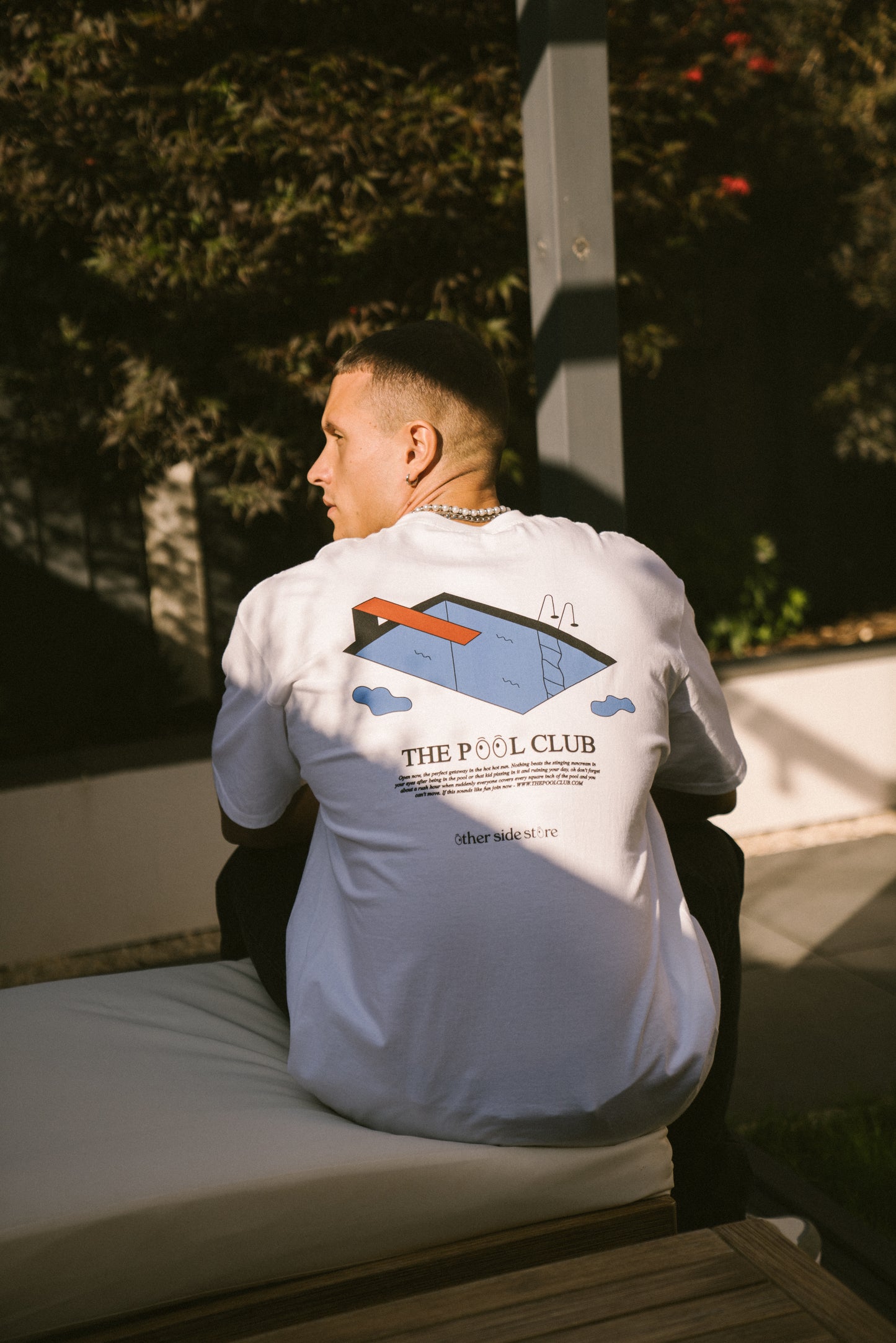 Other Side Store 'Pool Club' Tee - White