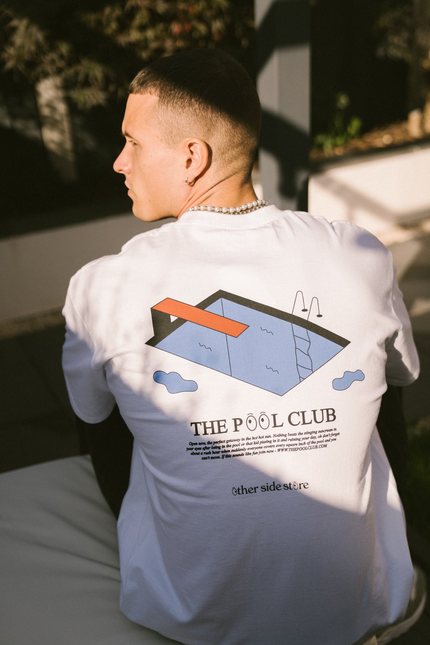 Other Side Store 'Pool Club' Tee - White