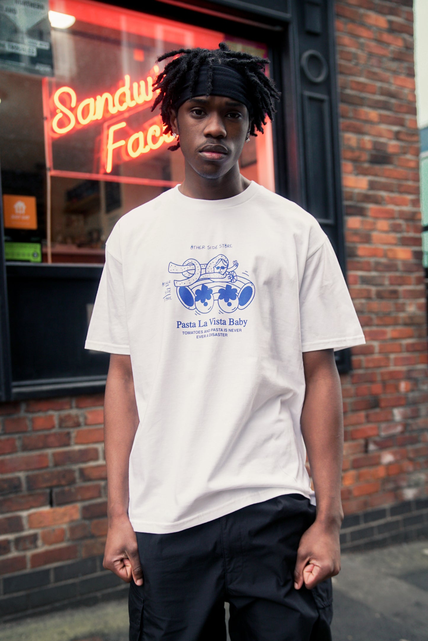 Other Side Store 'Pasta La Vista' Tee - White