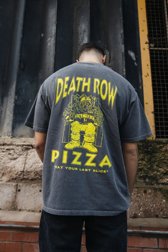 Gordos Pizzeria 'Death Row Pizza' Vintage Washed Tee - Black