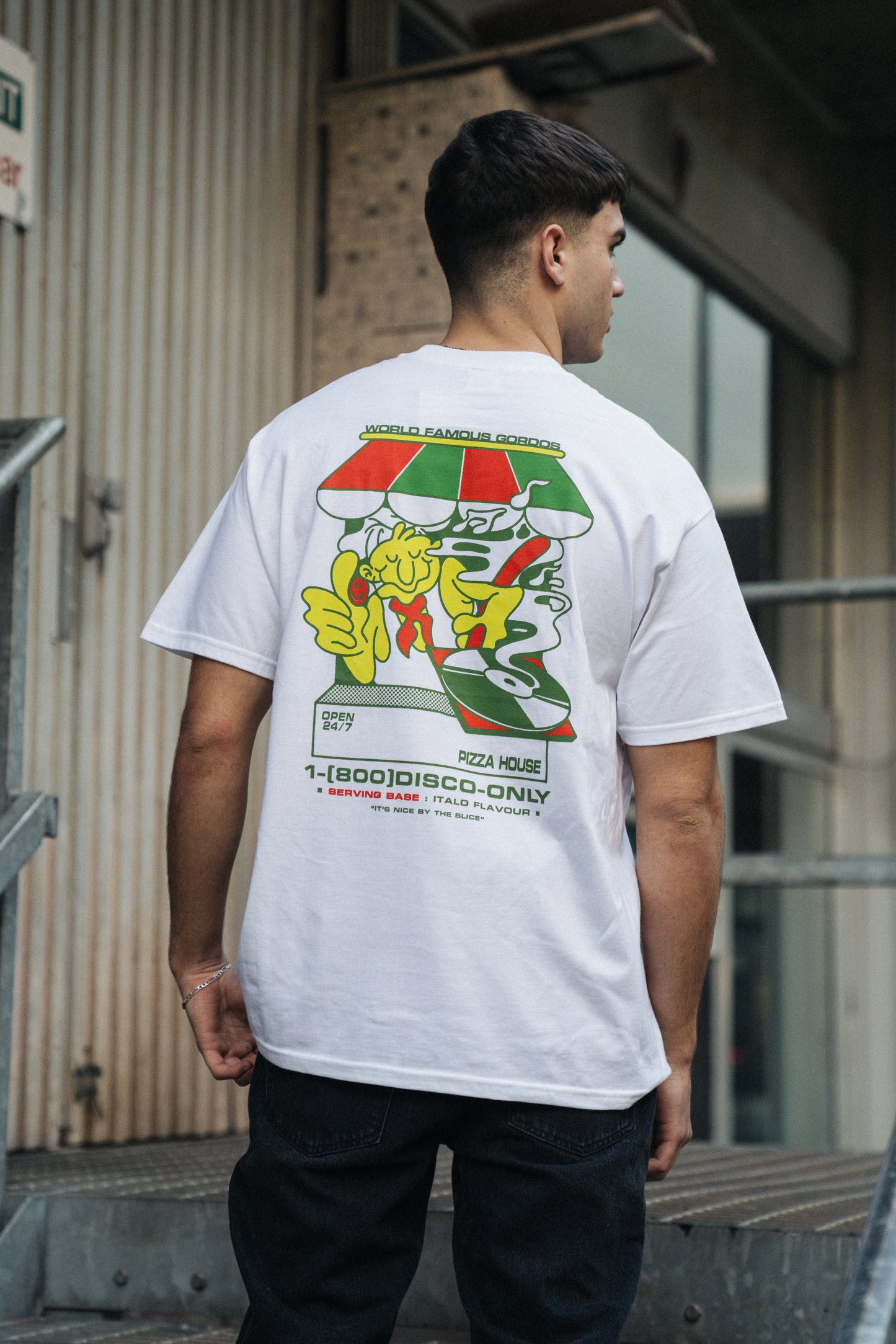 Gordos Pizzeria 'Nice By The Slice' Tee - White