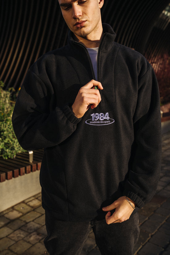 Vice 84 'Disc' Fleece 1/2 Zip Pullover - Black / Navy / Forest Green