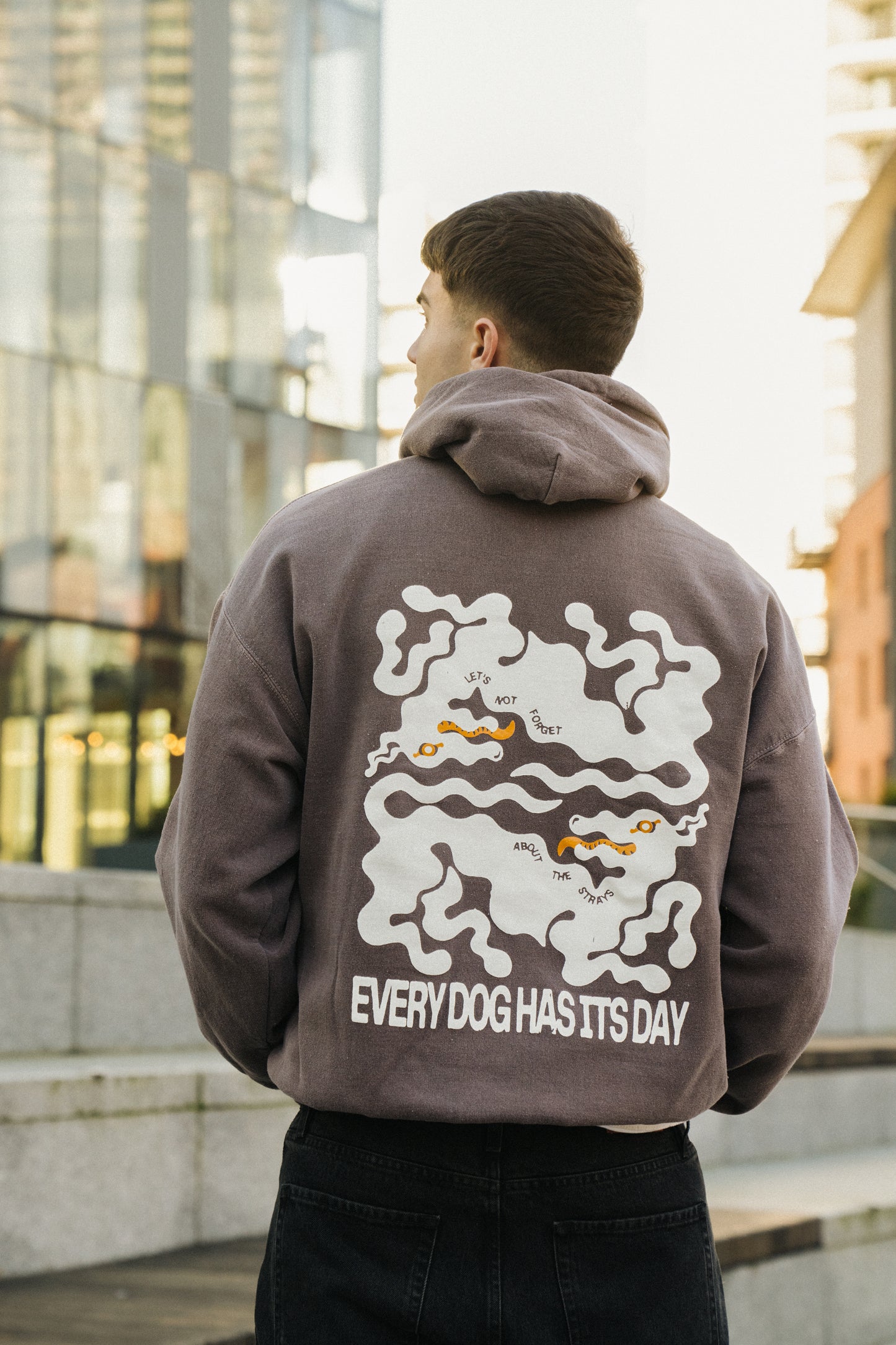 KBAR X UN:IK 'Every Dog Has Its Day' Vintage Washed Hoodie - Cocoa