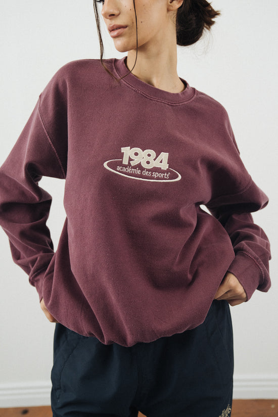 Vice 84 '1984 Disc' Embroidered Sweater - Vintage Washed Maroon