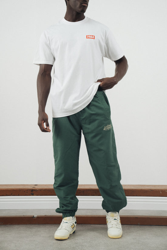 Vice 84 'Académie Des Sports Script' Nylon Trackpants - Green