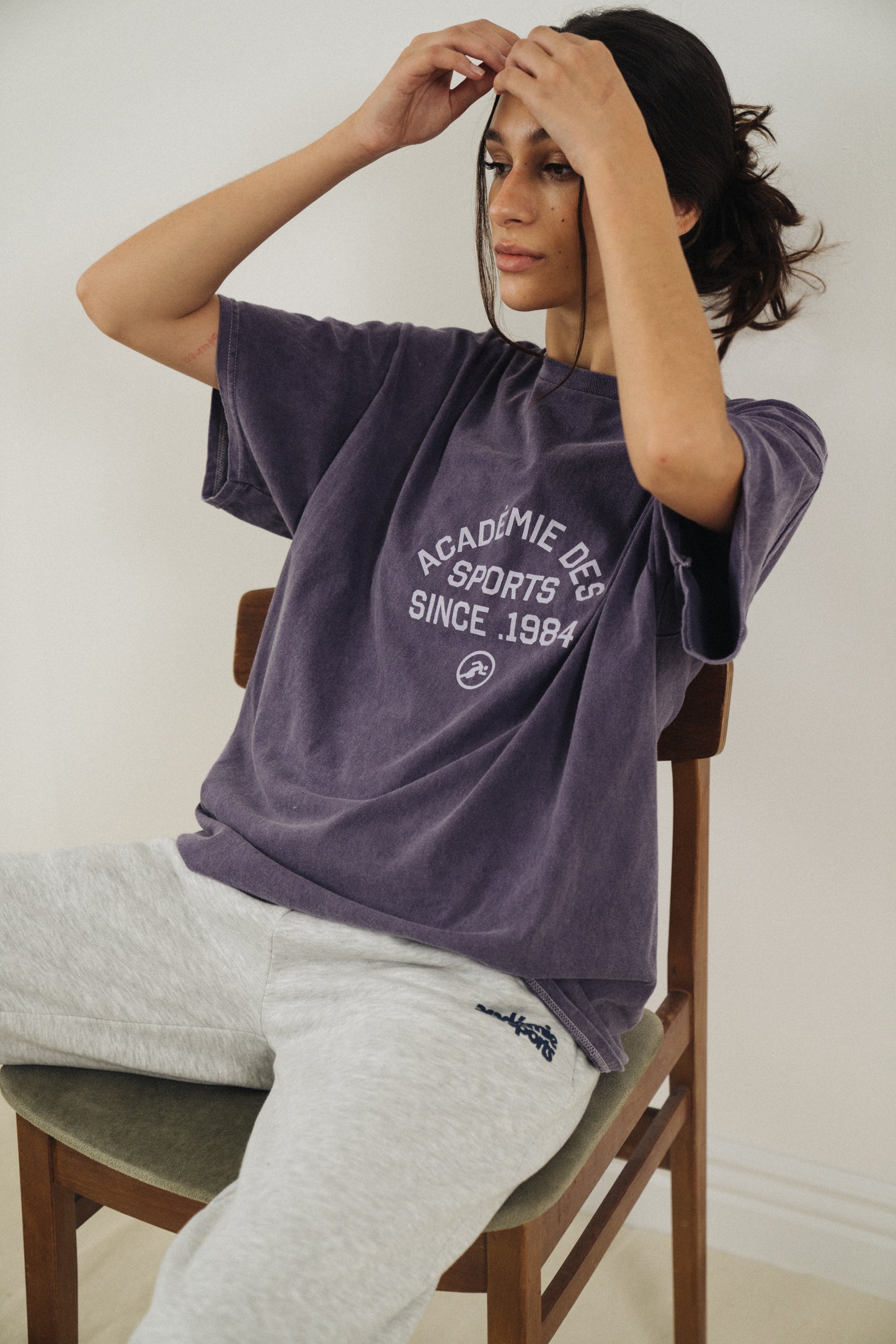 Vice 84 'Académie Des Sports' Vintage Washed Tee - Violet