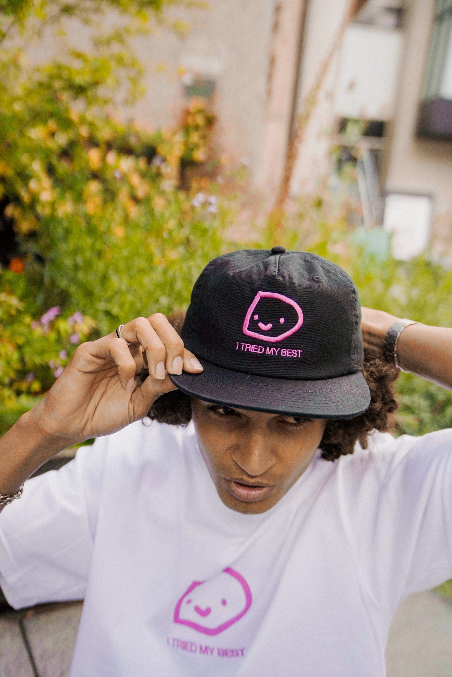 Other Side Store 'Tried My Best' Embroidered Cap - Black