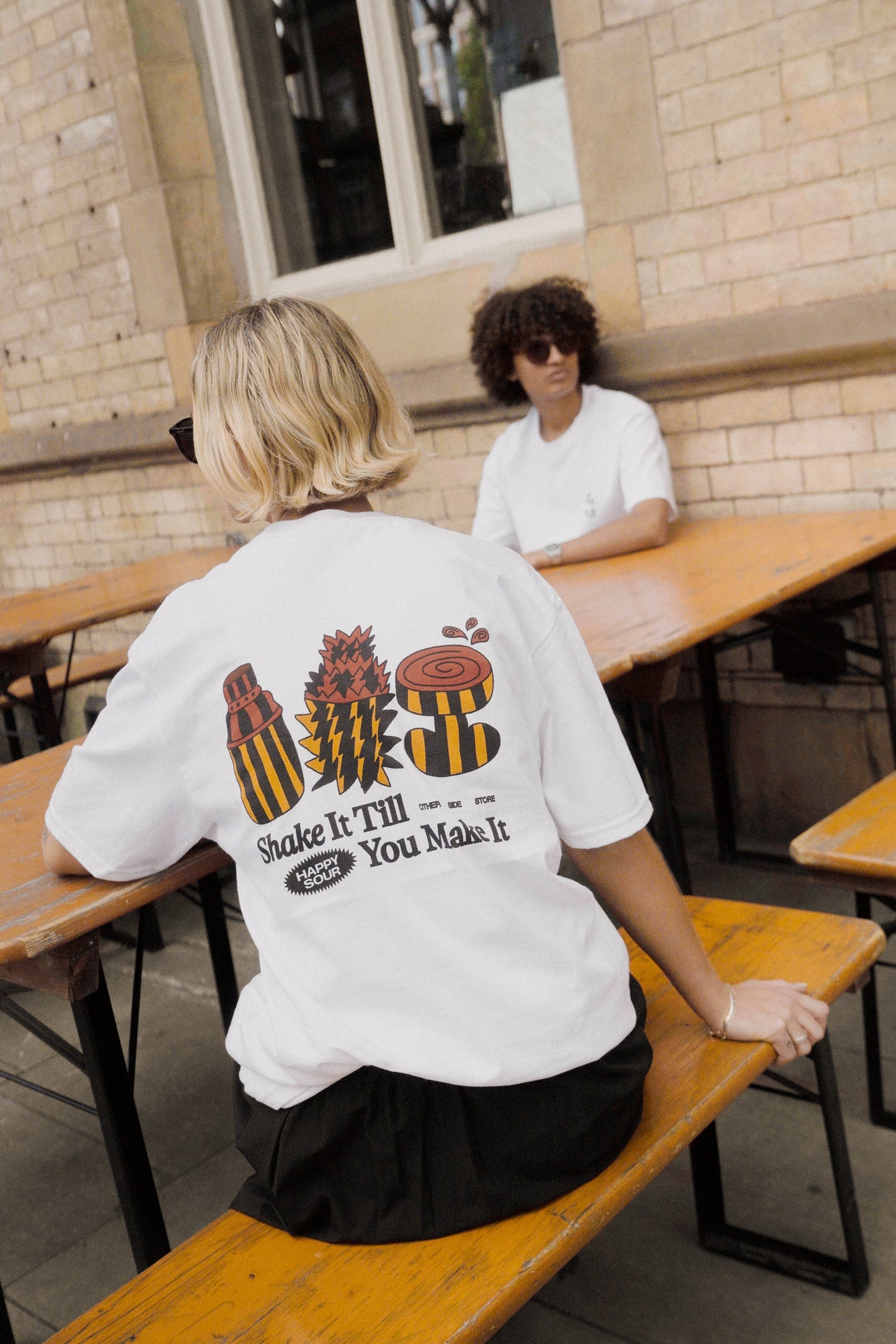 Other Side Store 'Shake It Til' You Make It' Tee - White