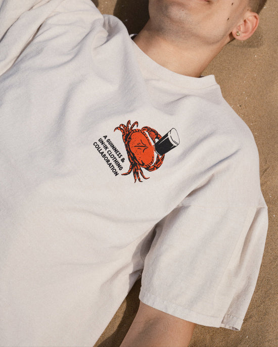 Load image into Gallery viewer, Guinness x UN:IK &amp;#39;Crab&amp;#39; Vintage Washed Tee - Sand
