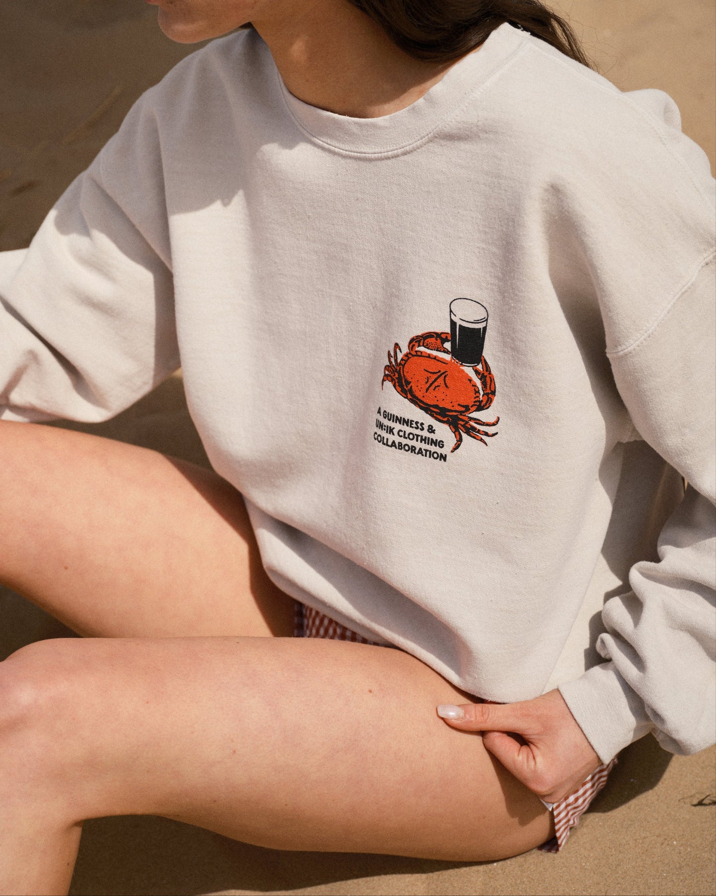 Guinness x UN:IK 'Crab' Vintage Washed Sweater - Sand