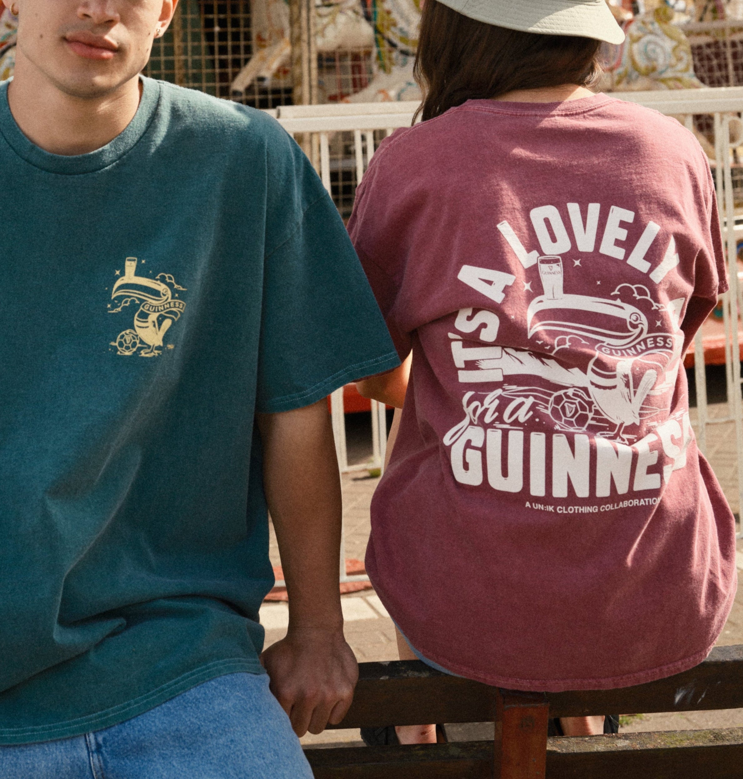 Guinness x UN:IK 'Football Toucan' Vintage Washed Tee - Red – UN