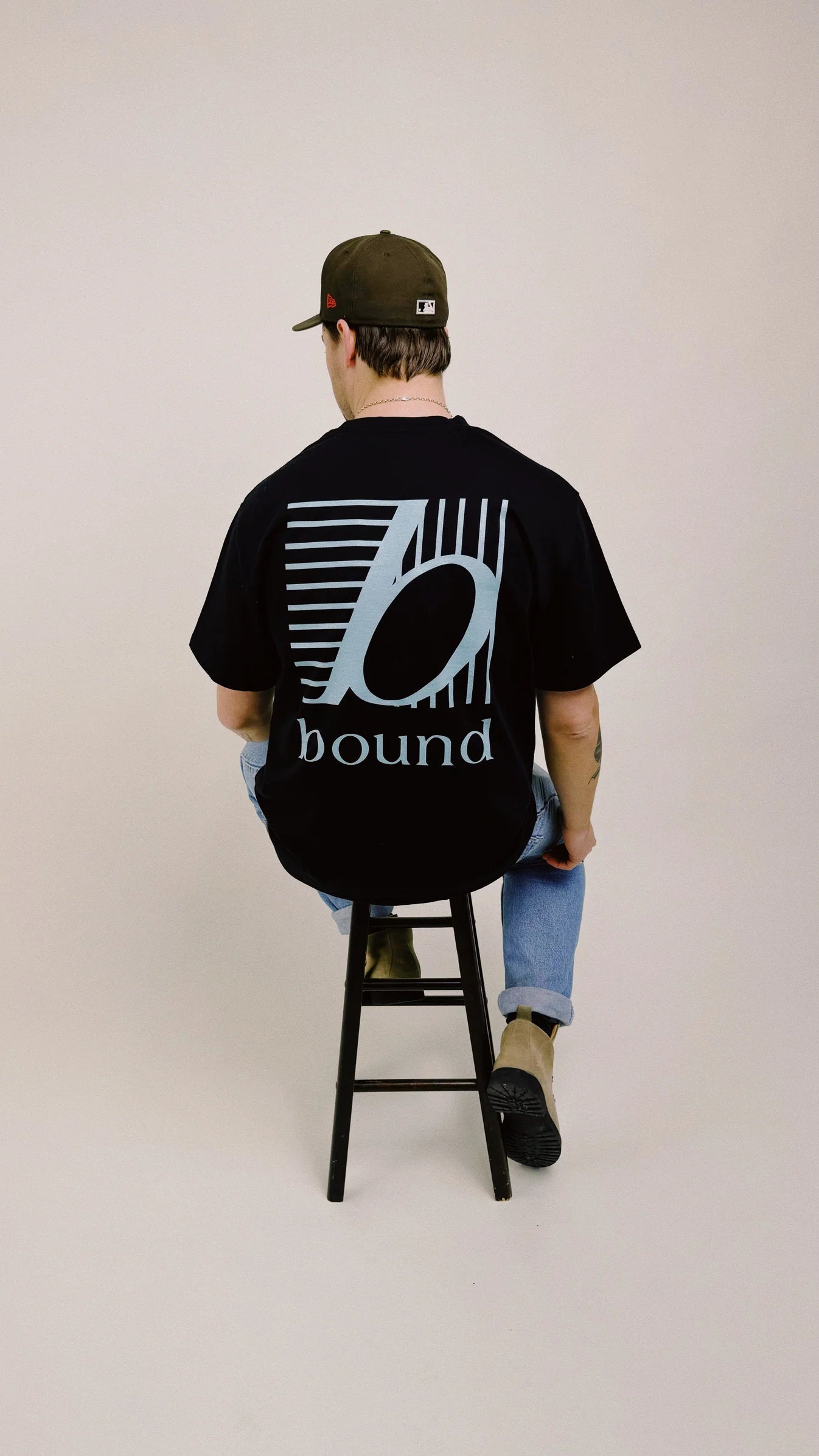 bound 'Grid' Heavy Tee - Black