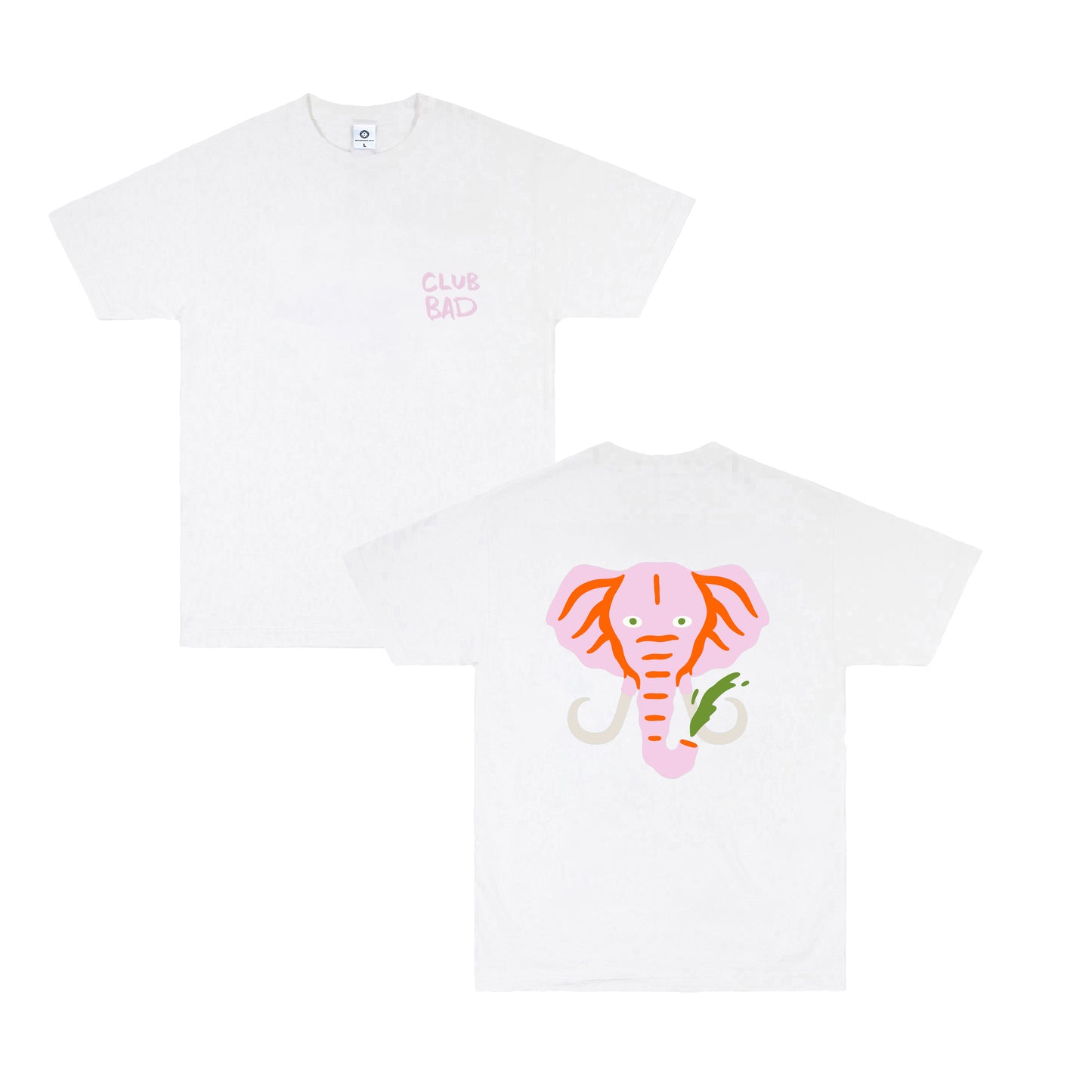 Melé X Club Bad 'Disco Elephant' Tee - White