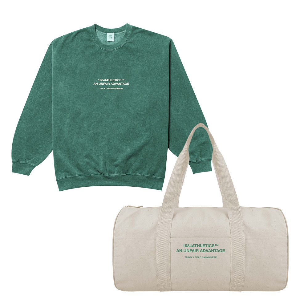 Vice 84 'Athletics' Vintage Washed Sweater & Gym Bag