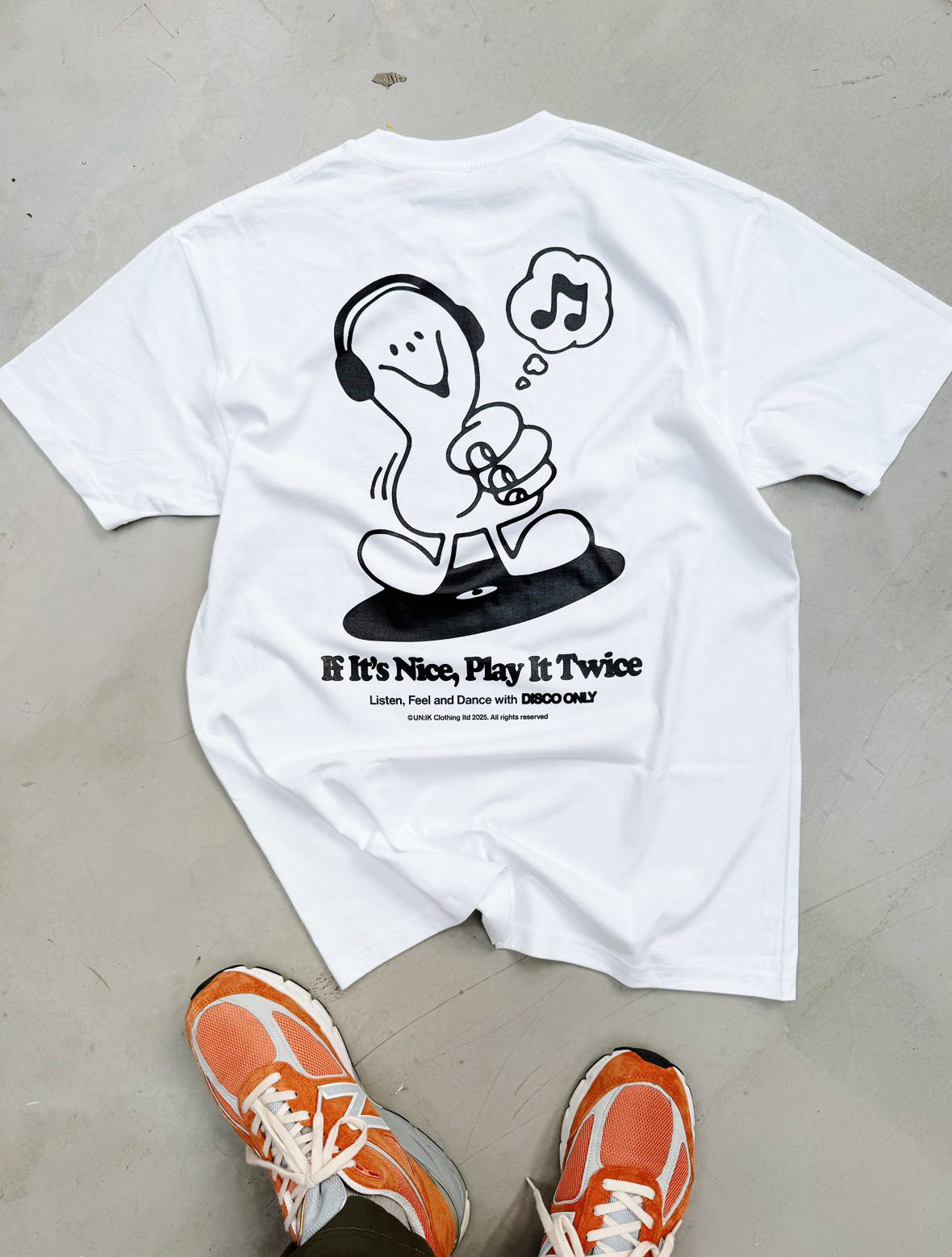 DISCO ONLY 'Play It Twice V6' Tee - White